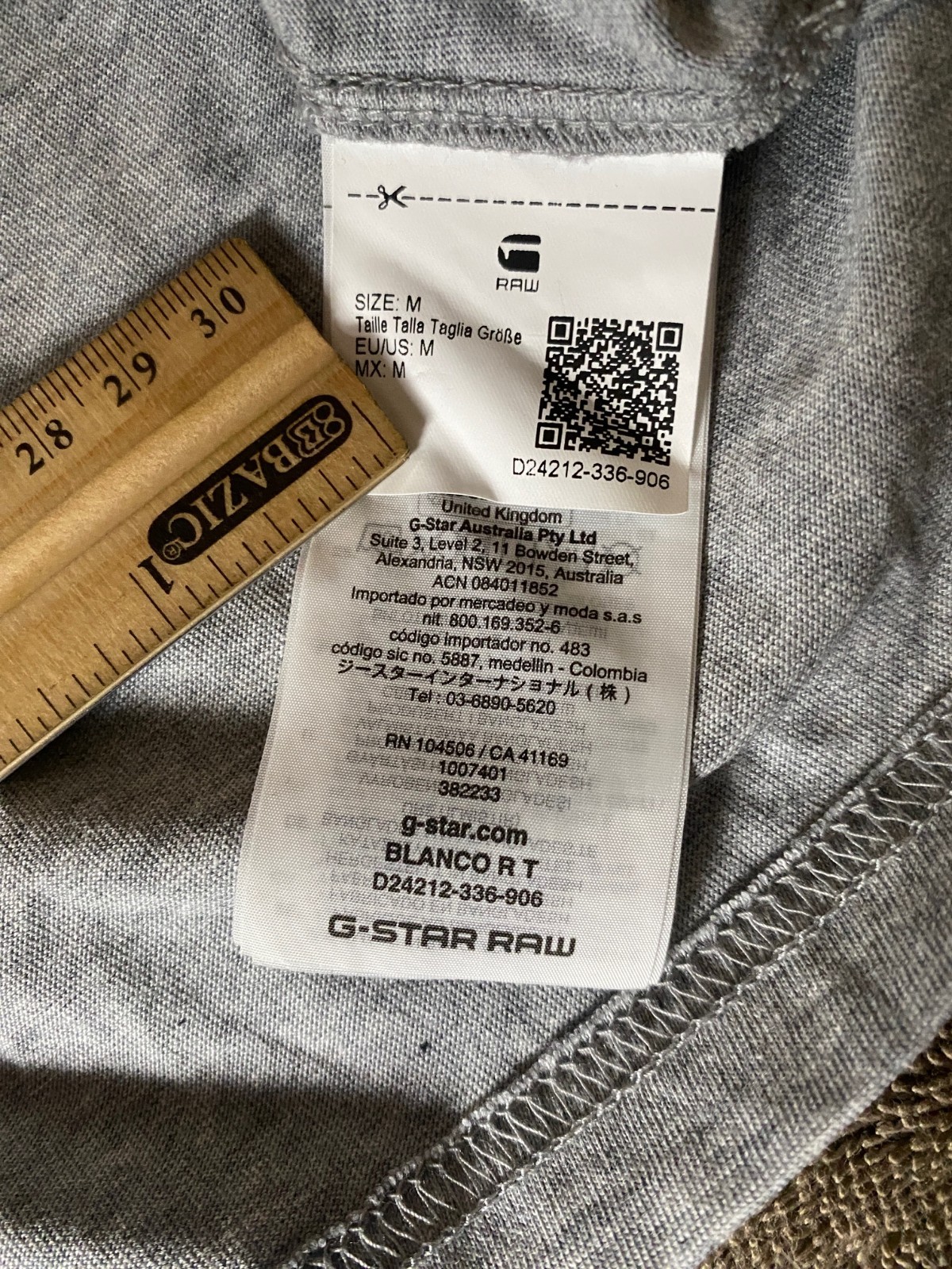 G-Star Raw Gray Multi-colored Rasta-inspired palette Streetwear SZ M-NWOT