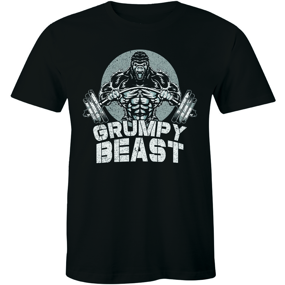 Grumpy Beast Gorilla Ultimate Muscle Bodybuilding Unleash Workout Funny Tshirt