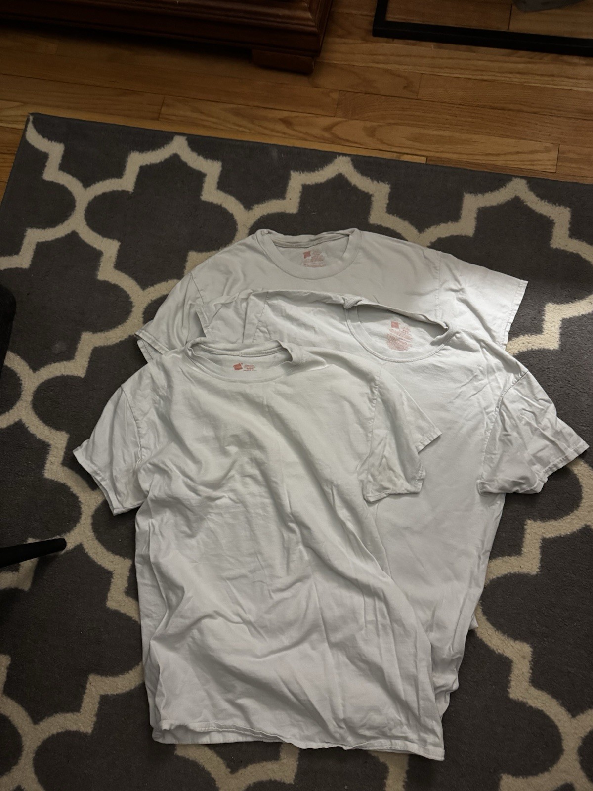 3 Pack Men’s Plain White Tees Size Small Cotton Short Sleeve