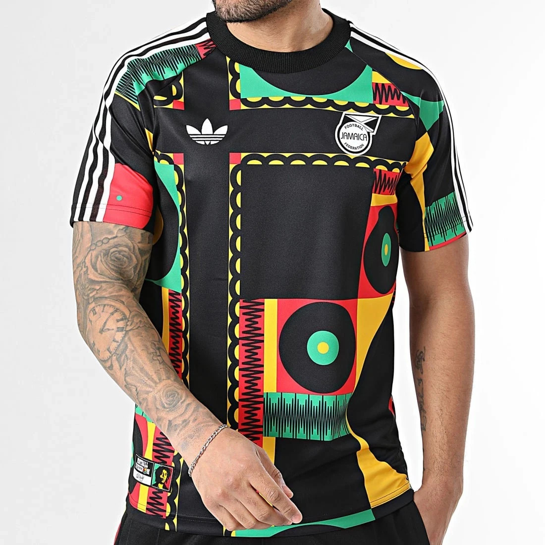 adidas Originals Men’s Jamaica x Bob Marley Trefoil T-Shirt KS2679