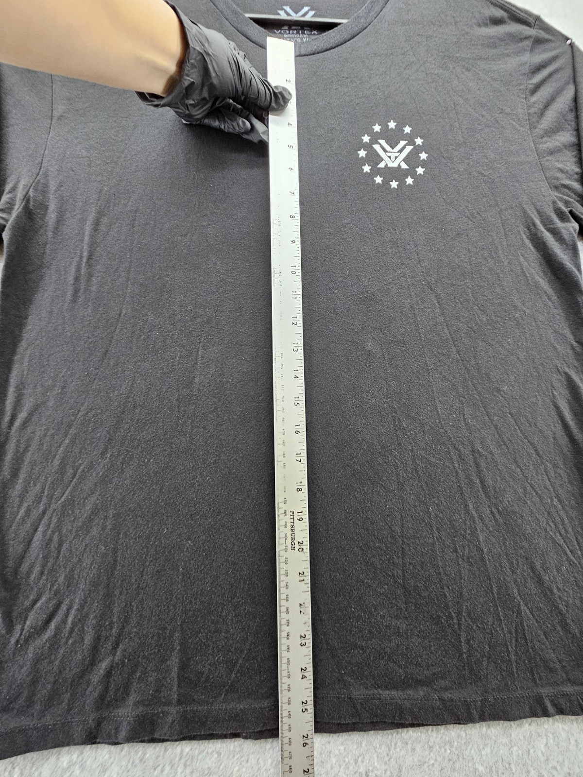 Vortex Shirt Mens XL Black Long Sleeve Crew Neck Logo Jersey Lightweight