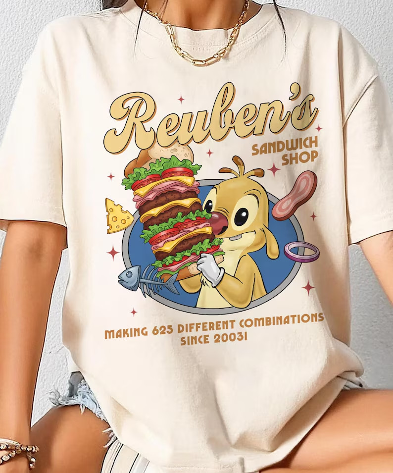 Lilo And Stitch Reuben Shirt, Reuben’s Sandwich Shop Shirt, Stitch Experiment