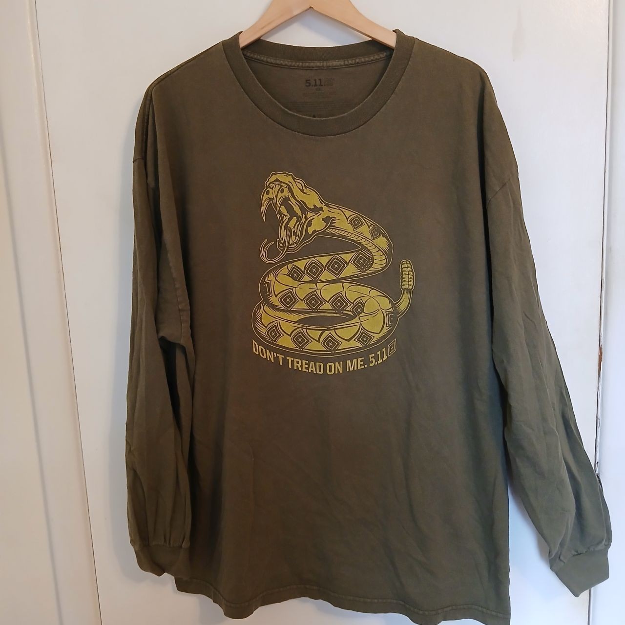 5.11 Tactical Gadsden Snake Don’t Tread on Me 2XL Long Sleeve Shirt Rattlesnake