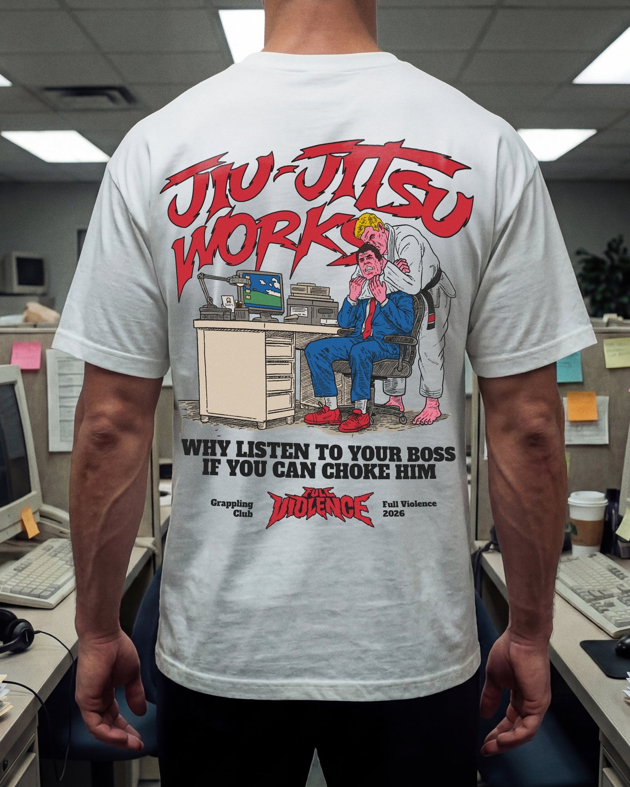 Jiu Jitsu Works T-Shirt BJJ Martial Arts Training Graphic Tee