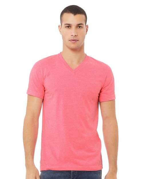 BELLA + CANVAS 3005CVC Unisex Heather CVC V-Neck Tee