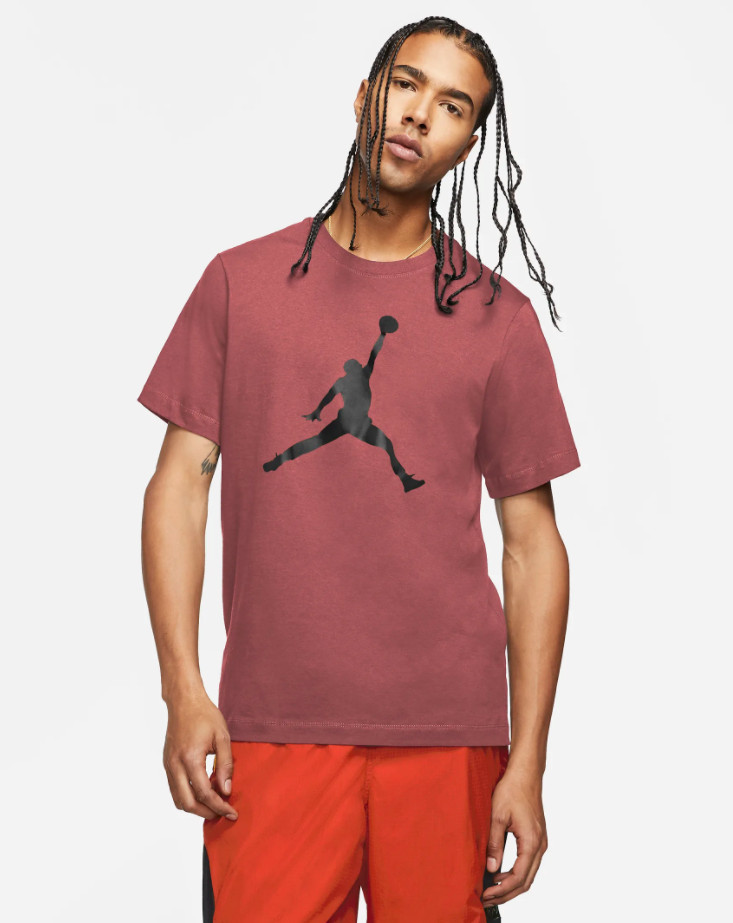 Nike Air Jordan Jumpman Logo Tee Mens T-Shirt Red Size L Casual Top