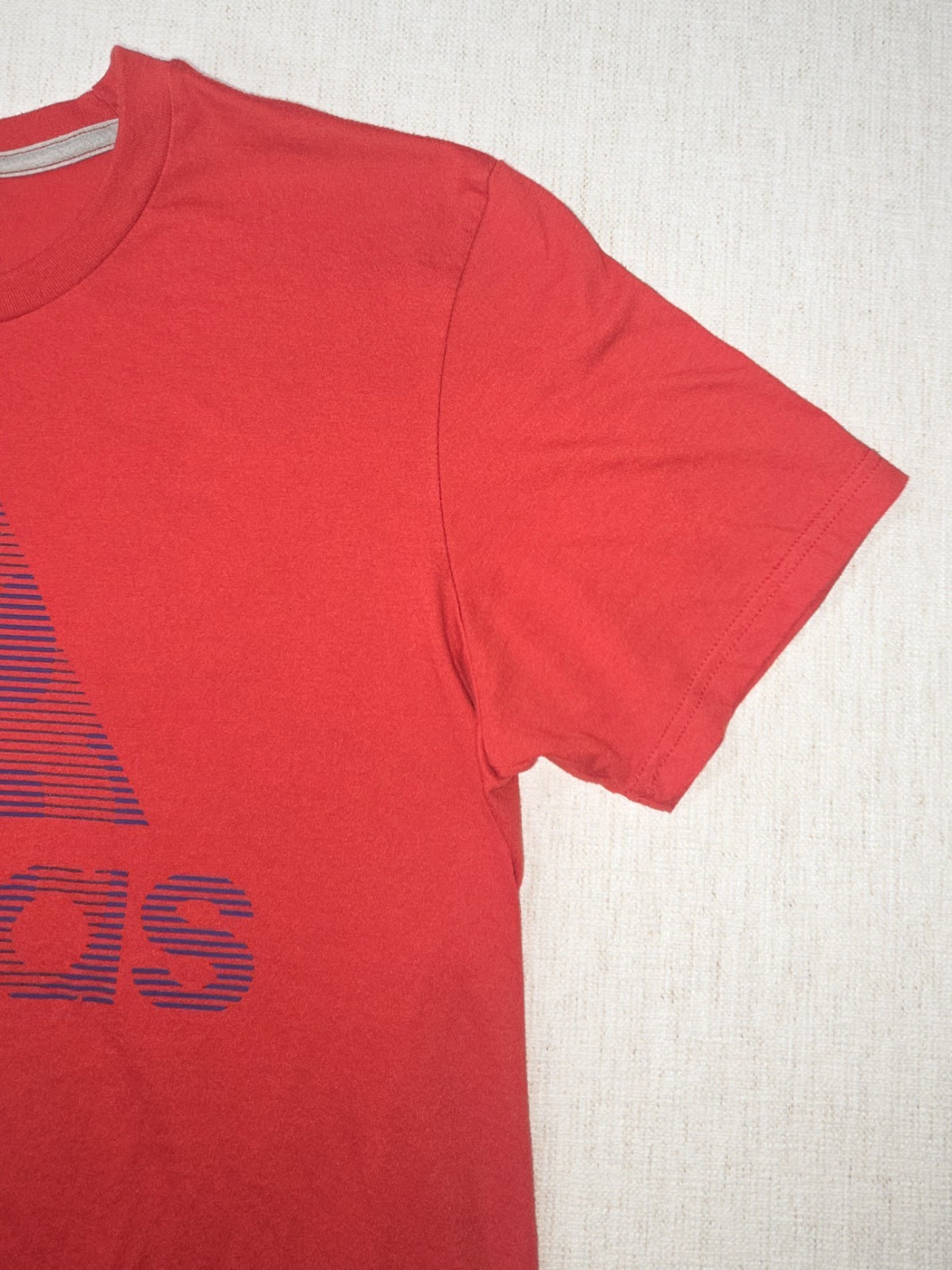 Adidas Performance Tee Red Short Sleeve T-Shirt Cotton/Polyester Size L