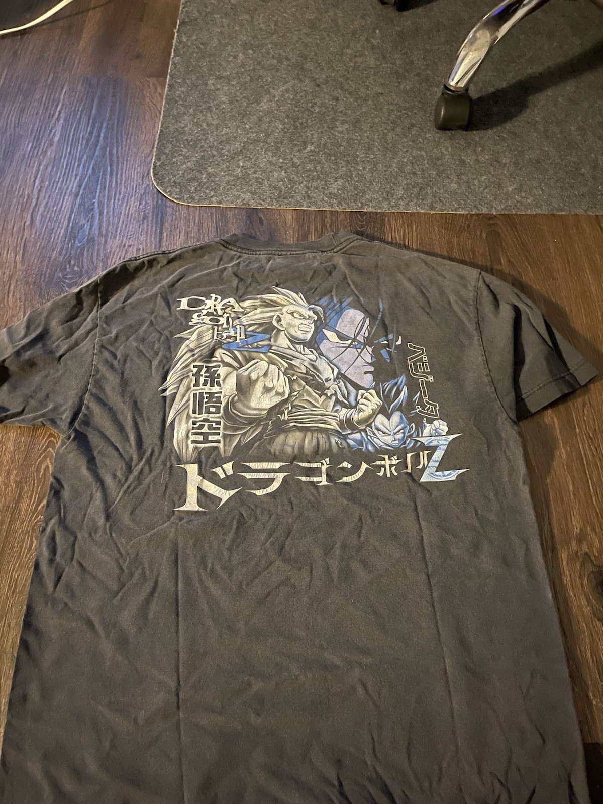 NWT VTG Y2K 2001 Dragon Ball Z Tee Shirt L Super Saiyan 3 Goku Vegeta Trunks