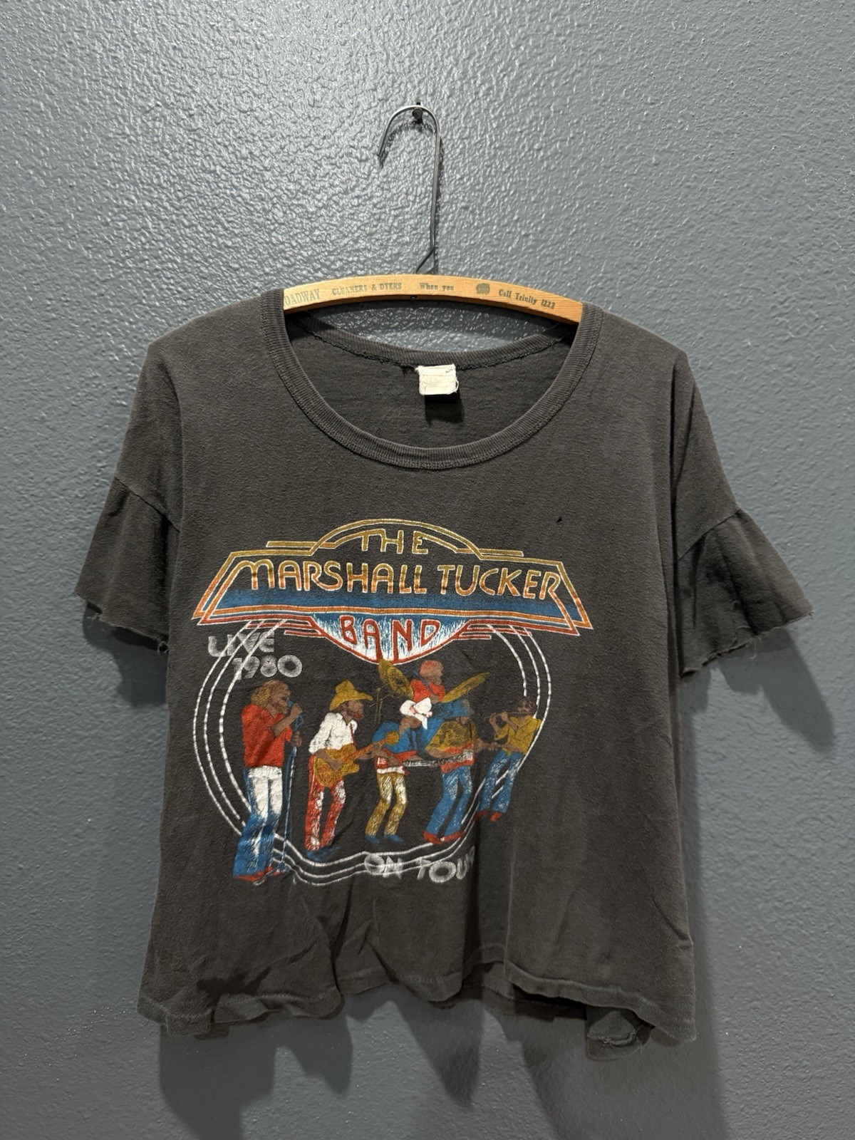 Vintage 1980 The Marshall Tucker Band Black Tee Shirt Small