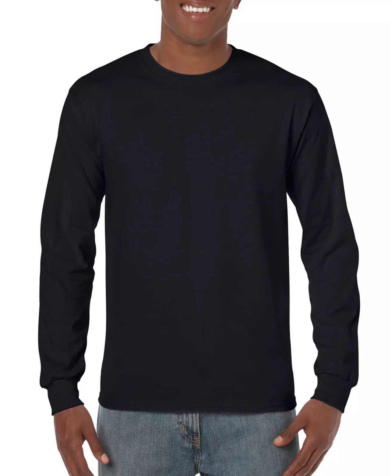 NEW XL Black G540 5400 Gildan Heavy Cotton Long-Sleeve T-Shirt Blank