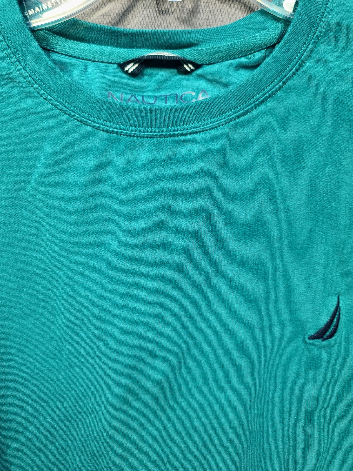 Nautica Performance T Shirt Men’s M Teal Stretch Cotton Short Sleeve Tee