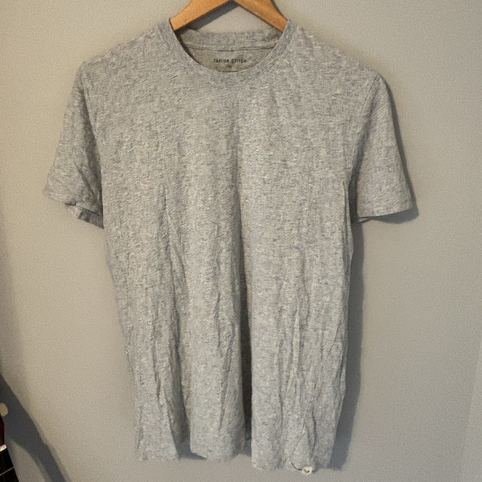 Taylor Stitch Organic Cotton Hemp T-shirt Men 40 M Heather Gray Classic Soft
