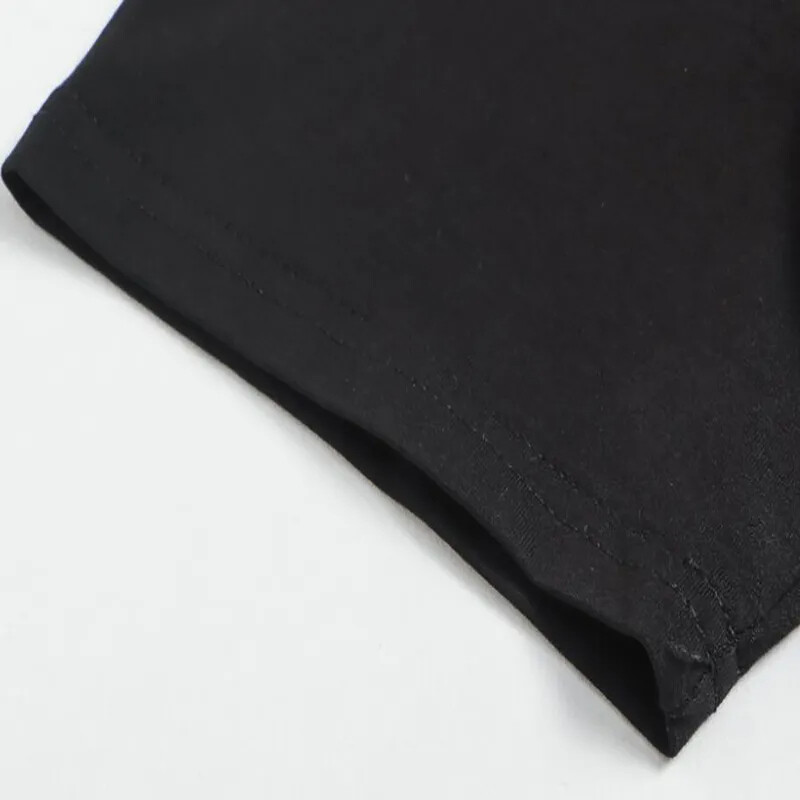 New Fashion Rhinestones Bear Short Sleeve Luxury Men Black White T-Shirt