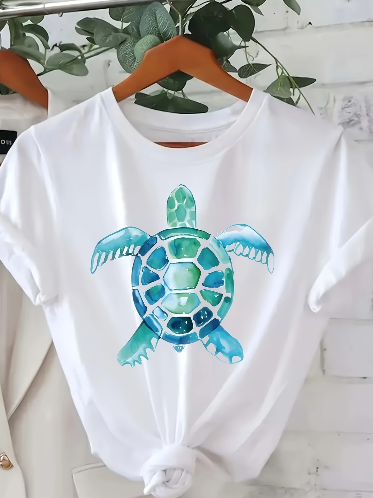 Women’s Round-neck Short-sleeve T-shirt Butterfly Print Casual Fashion T-shirt √