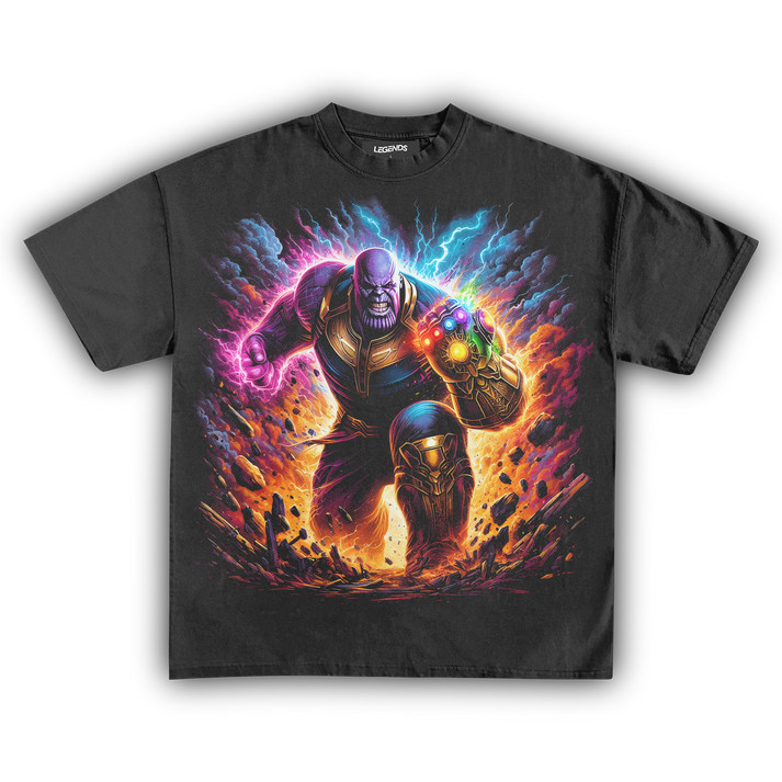 Thanos Graphic T-Shirt Havoc Series Villain Infinity Gauntlet Tee Unisex