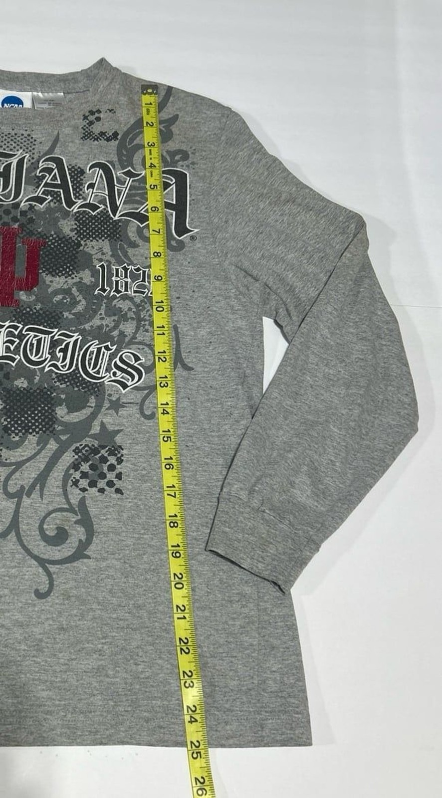 NCAA Outerstuff Men’s XL Indiana Hoosiers Athletics Grey Long Sleeve T-Shirt