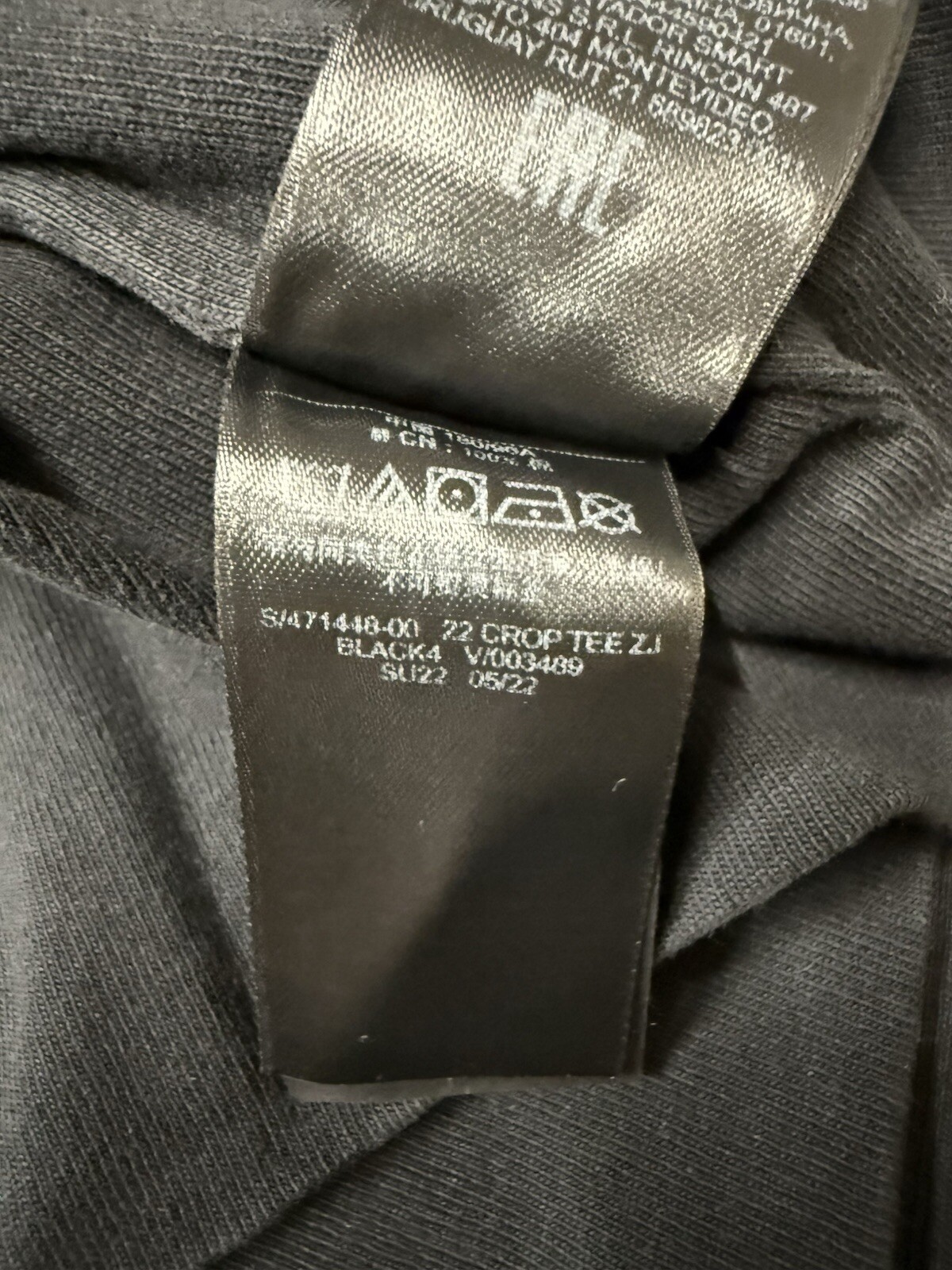 Yeezy Gap Engineered by Balenciaga Logo Crop Tee Black Men’s Size XL New