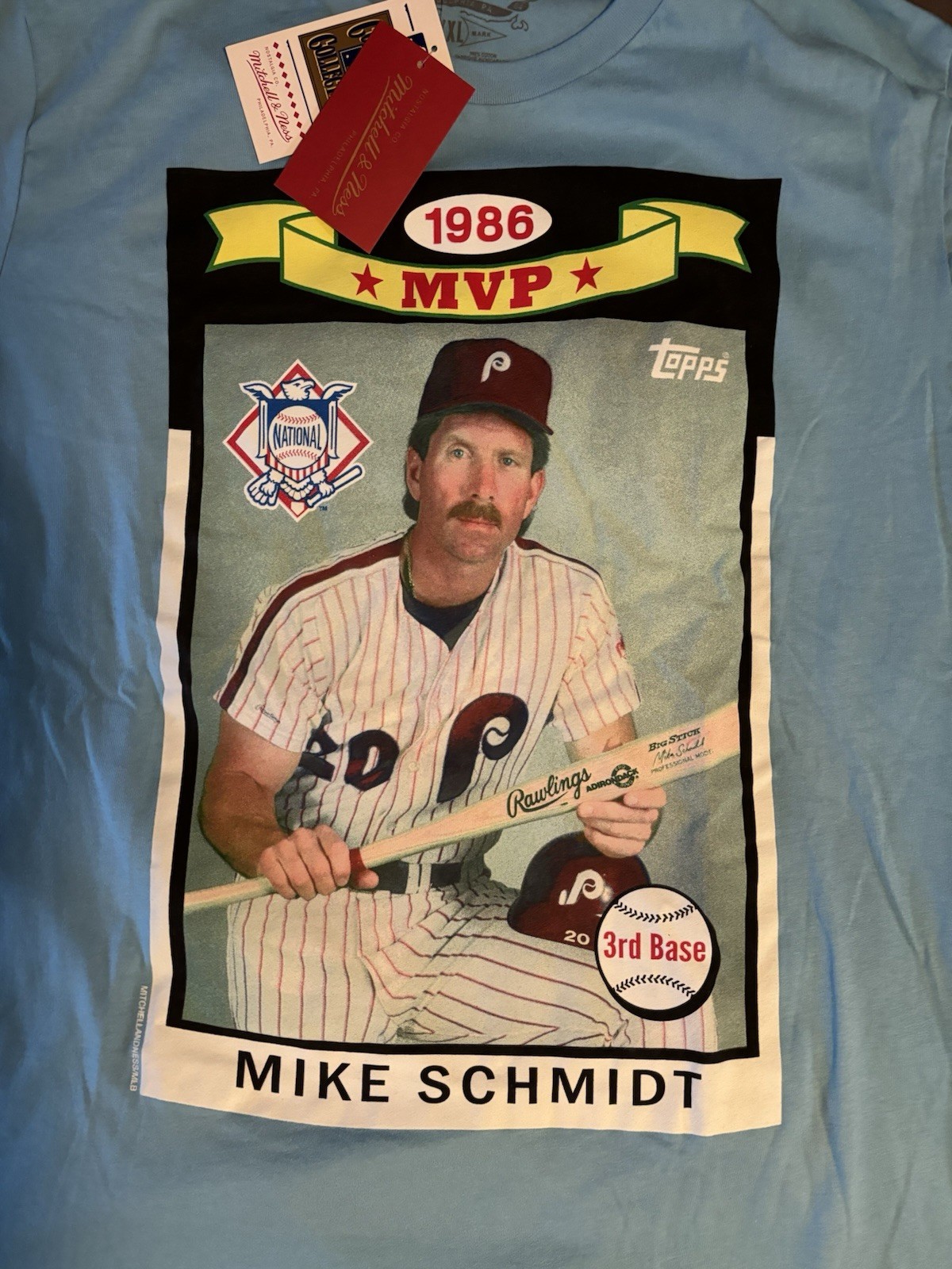 MIKE SCHMIDT Mitchell & Ness Photo Real ’86 MVP Zone Shirt 2XL