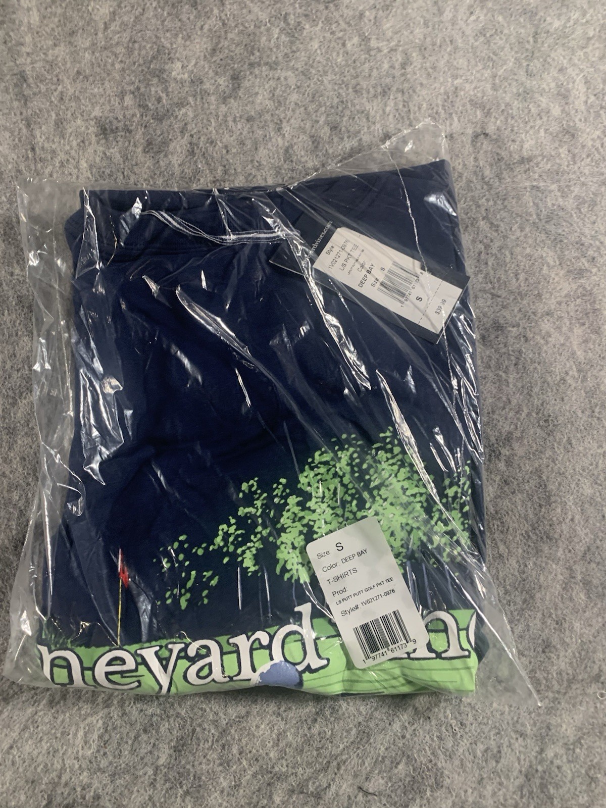 NWT Vineyard Vines Golf Putt Long-Sleeve Pocket Tee T-Shirt Blue Men’s Small NEW