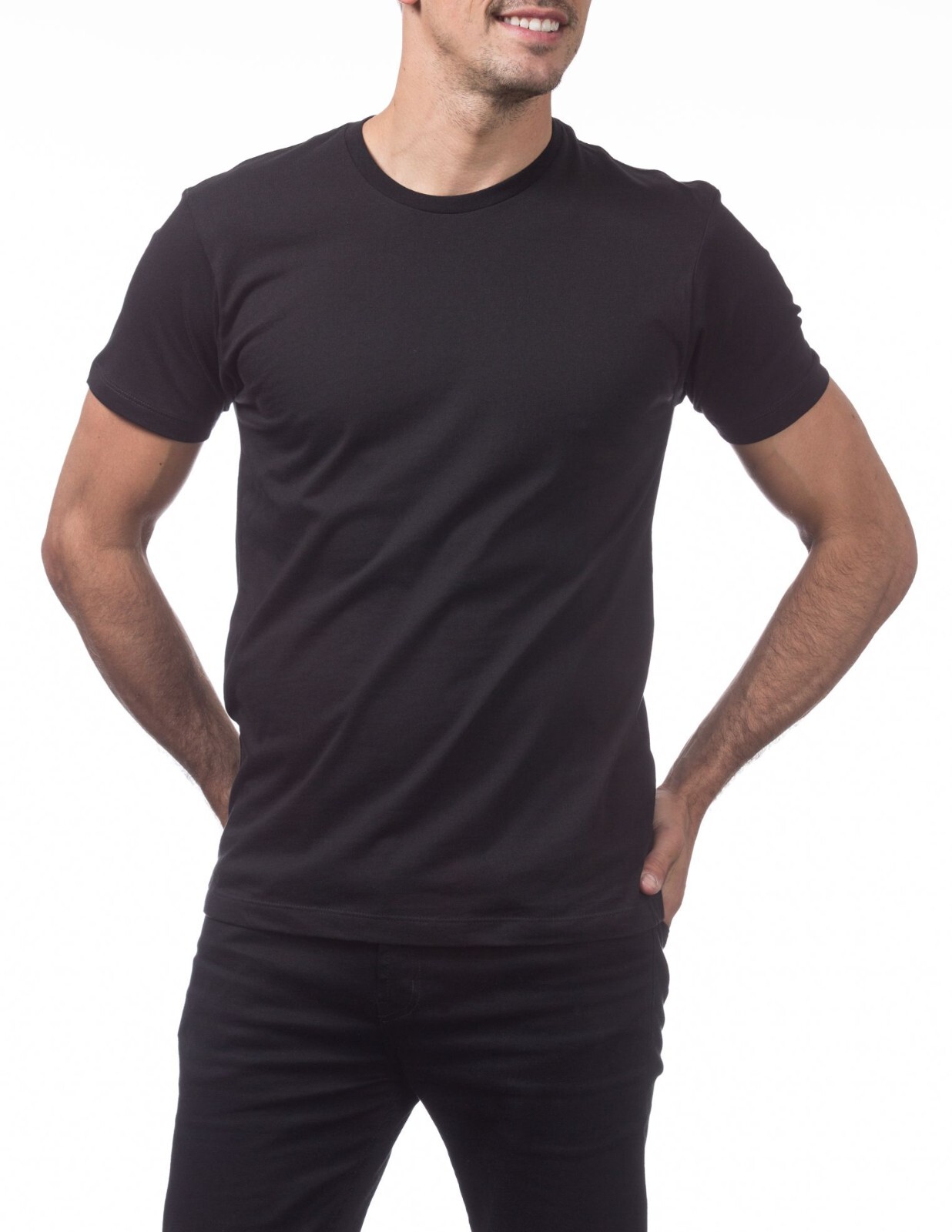 PRO CLUB MENS LIGHTWEIGHT T SHIRTS 5 X-Large BLK WHITE