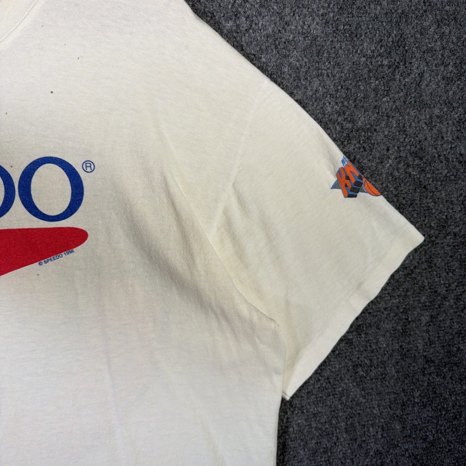 Vintage New York Knicks Shirt Mens XL White 90s NBA Basketball 1996 Speedo Rare