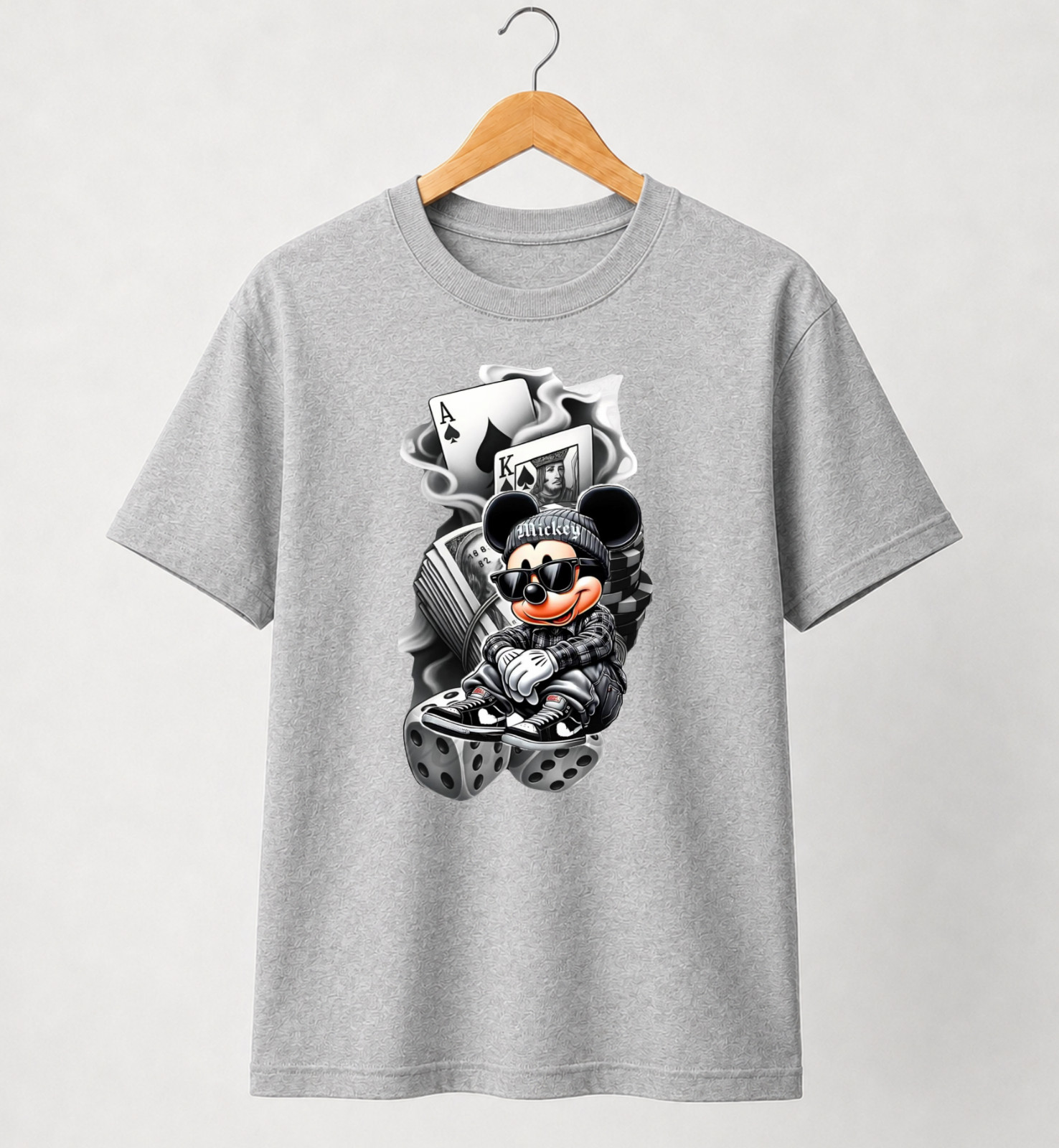 Mickey Casino Streetwear Urban T-Shirt Men Women Unisex