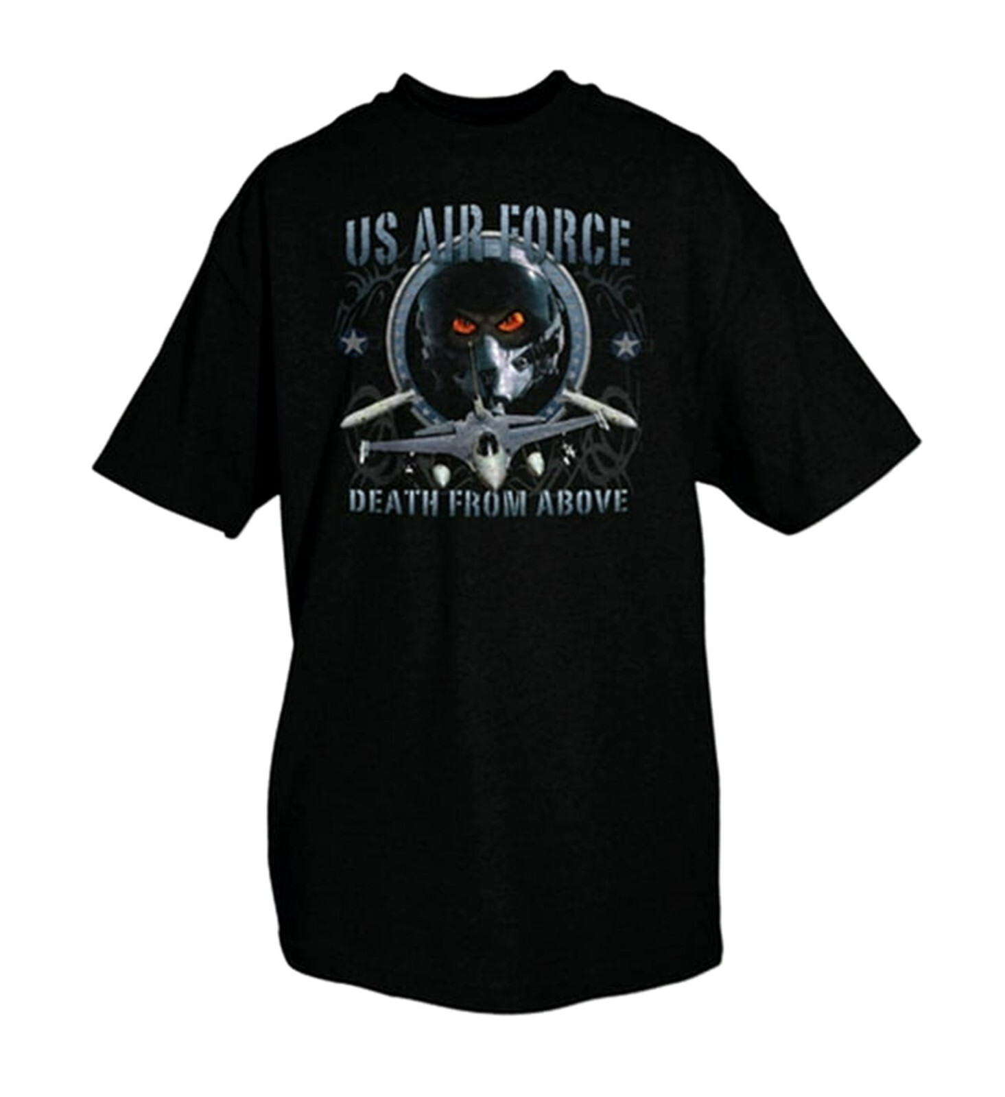 US AIR FORCE / DEATH FROM ABOVE – 100% COTTON S-SLEEVE MILITARY/VET T-SHIRT M