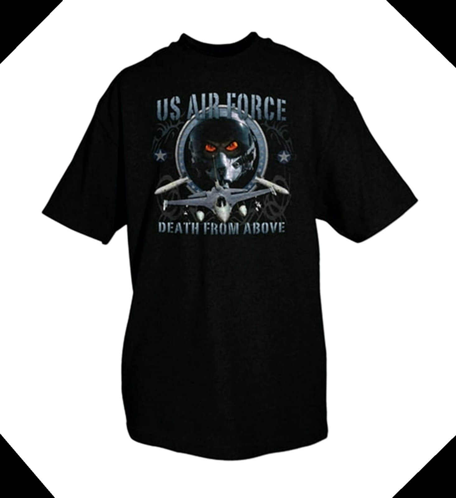 US AIR FORCE / DEATH FROM ABOVE – 100% COTTON S-SLEEVE MILITARY/VET T-SHIRT M