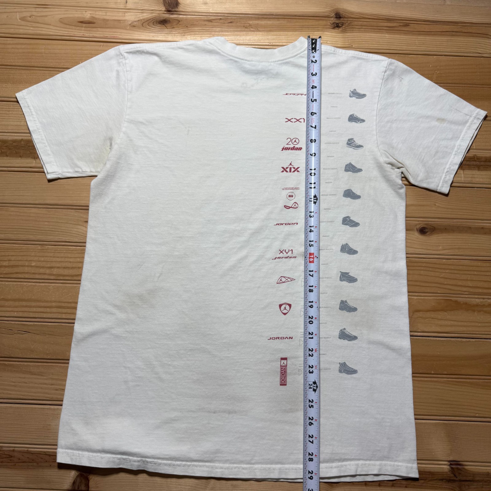 Vintage Y2K Air Jordan History Timeline Jumpman Sneaker Graphic T-Shirt – Large