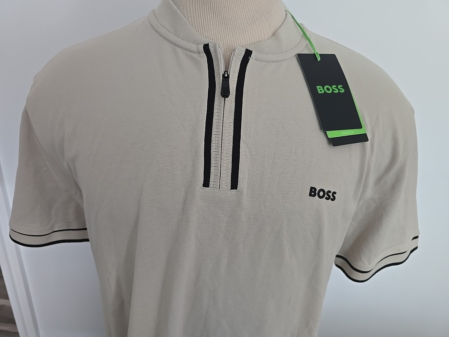 HUGO BOSS Pariq Black Label MEN’S NEW HALF Zip T-SHIRT Sz XXL