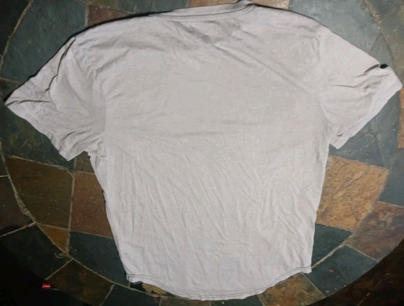 Carbon Grey T-Shirt Men Large Short Sleeve Longer Length Grunge Streetwear Y2K