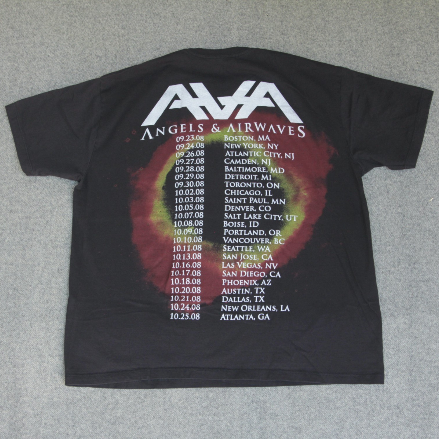 Angels & Airwaves T Shirt L VTG 2008 Tour Merch Rock Concert Band Tom DeLonge