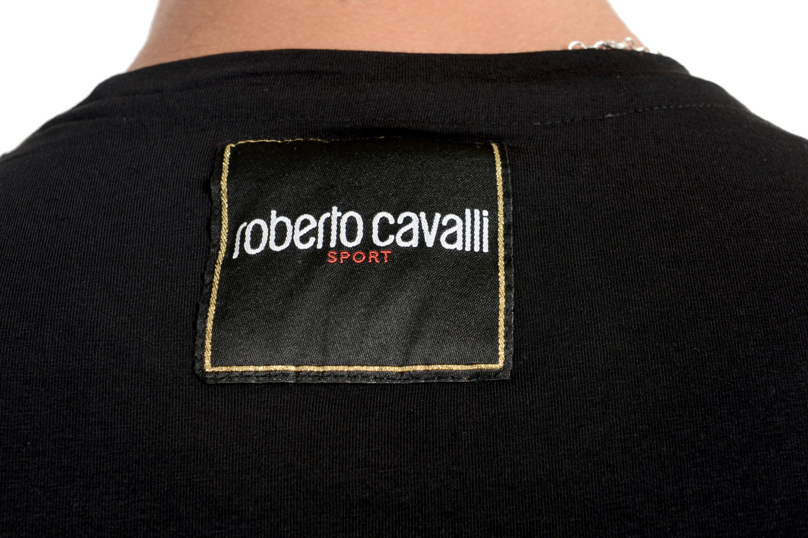 Roberto Cavalli “SPORT” Men’s Black Graphic Stretch T-Shirt US 2XL IT 56
