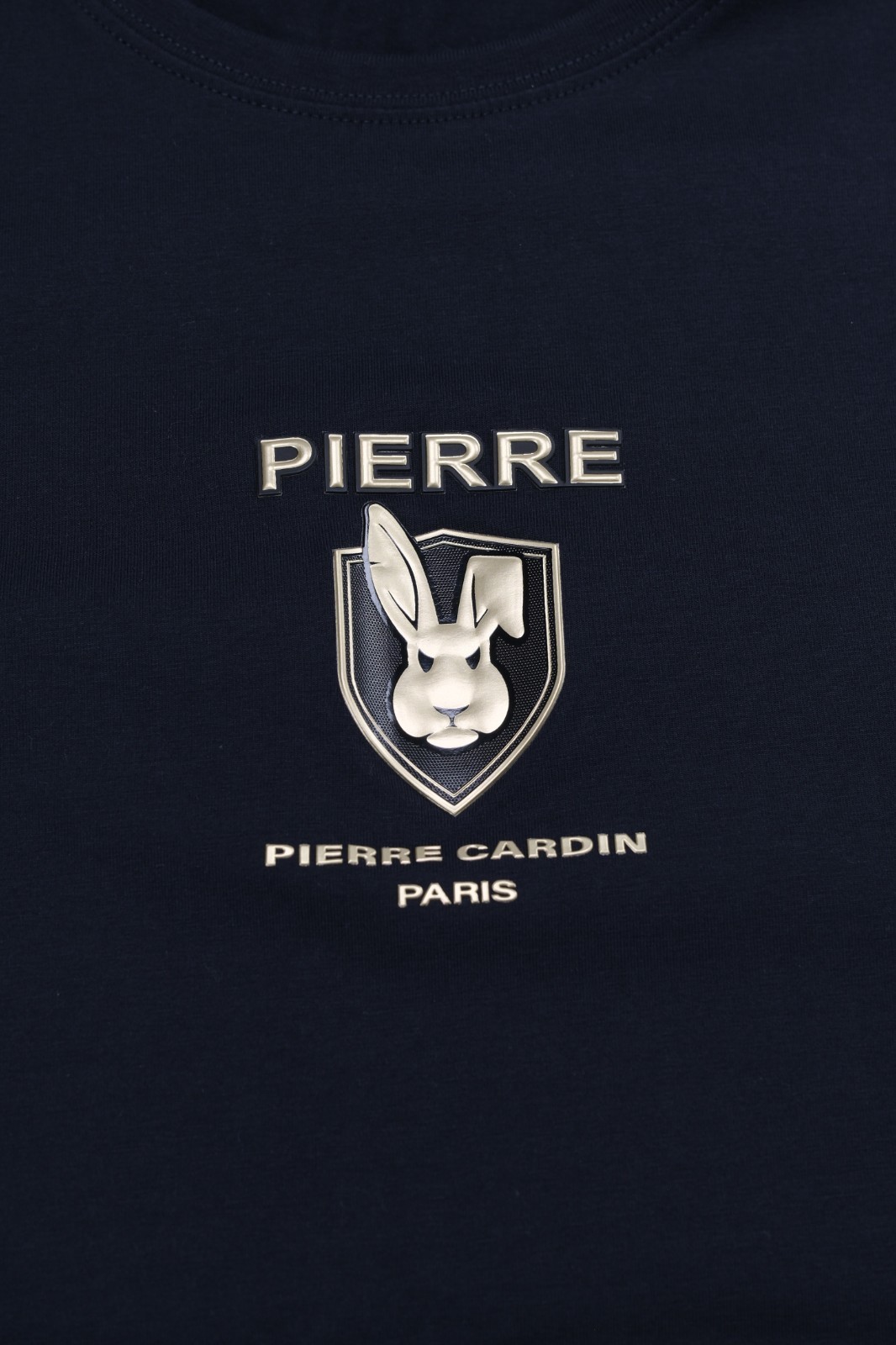 Pierre Cardin T Shirt Size M Extra Slim Fit Black Logo Stretch Cotton Elastane
