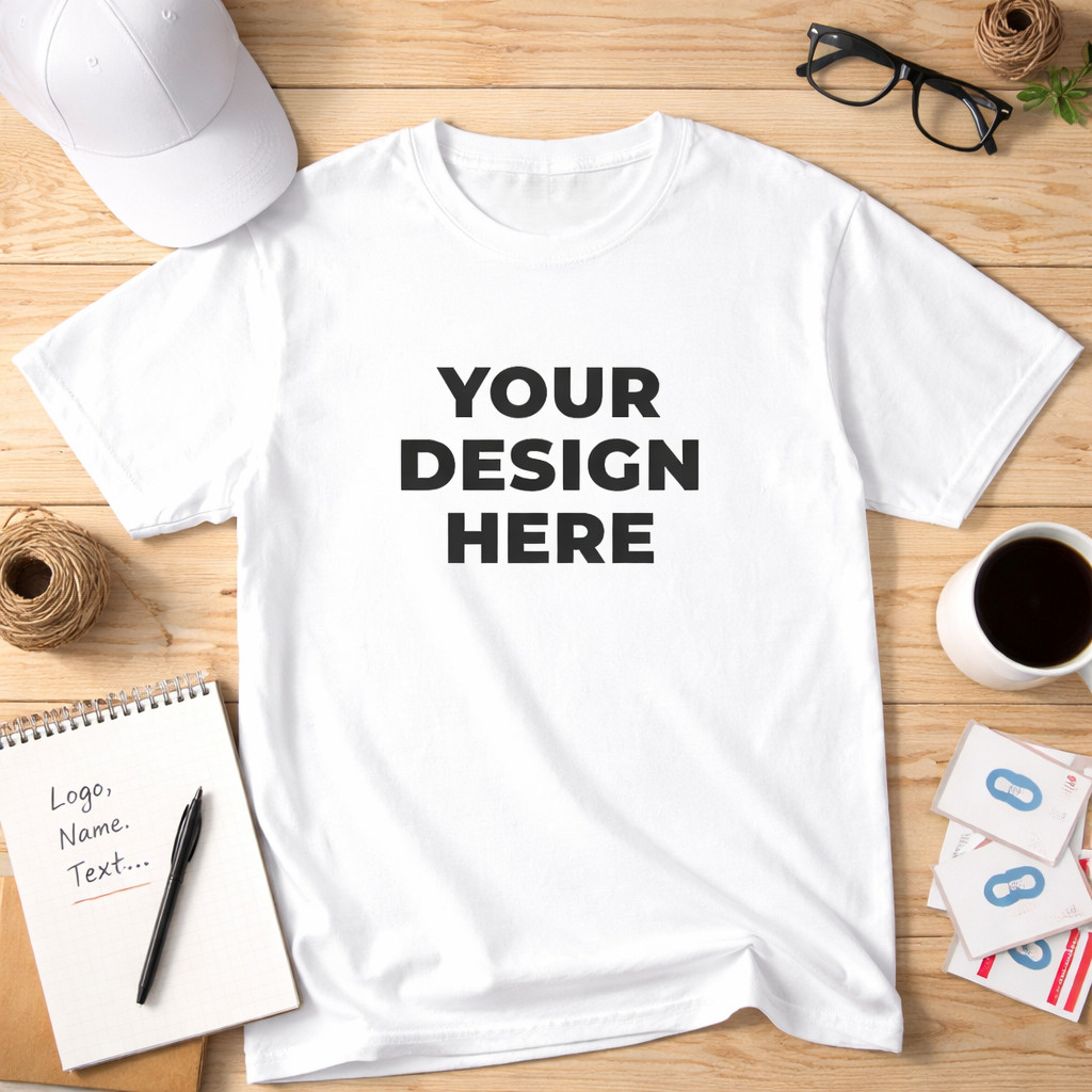 Custom T-Shirt Personalized Photo Text Logo Your Design Gildan 5000 Print EU USA