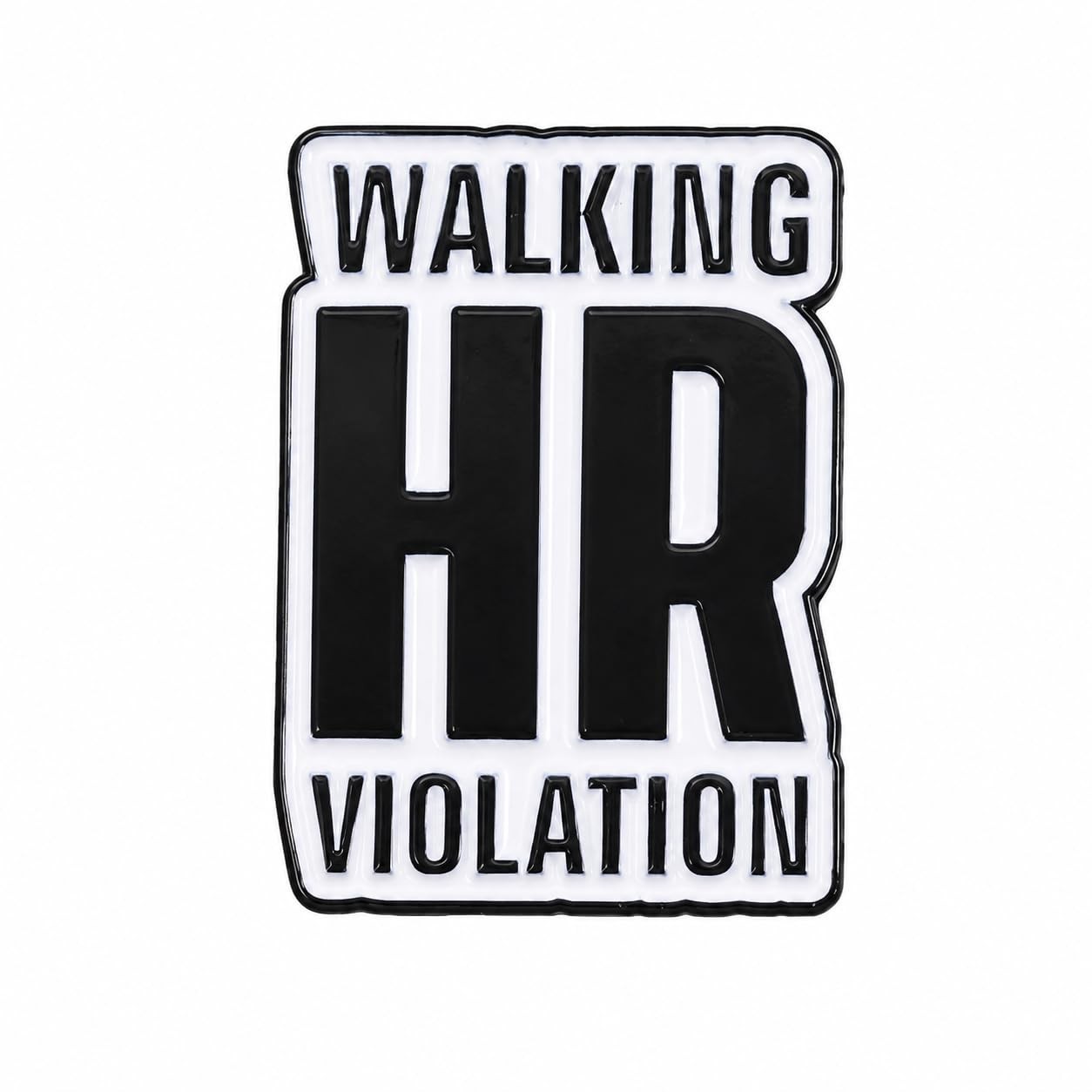 Funny Office Pin – Enamel Humor Work Joke Pins Brooch with Walking HR Violati…