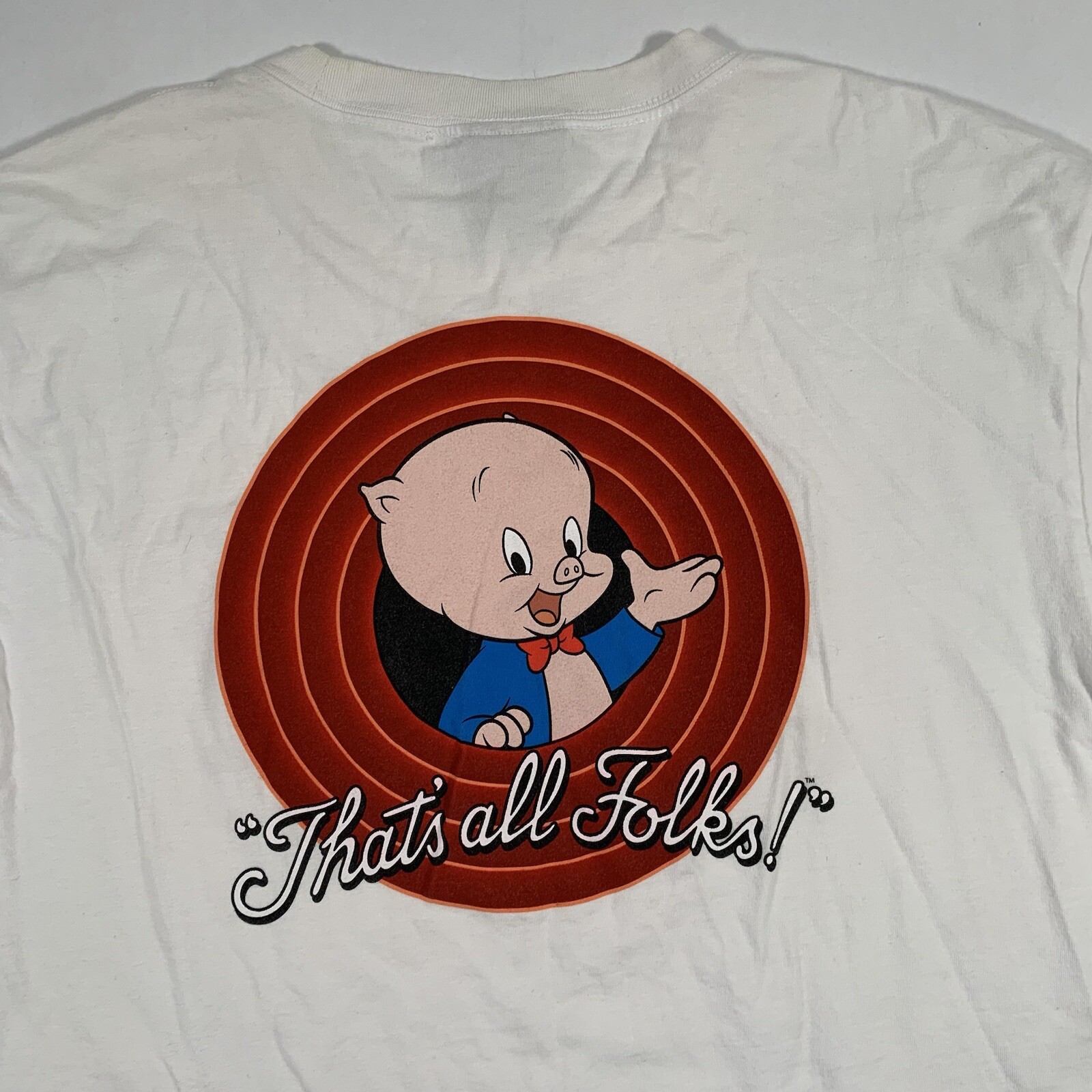 Teddy Fresh x Looney Tunes Adult 2XL Thats All Folks Long Sleeve T-Shirt Porky