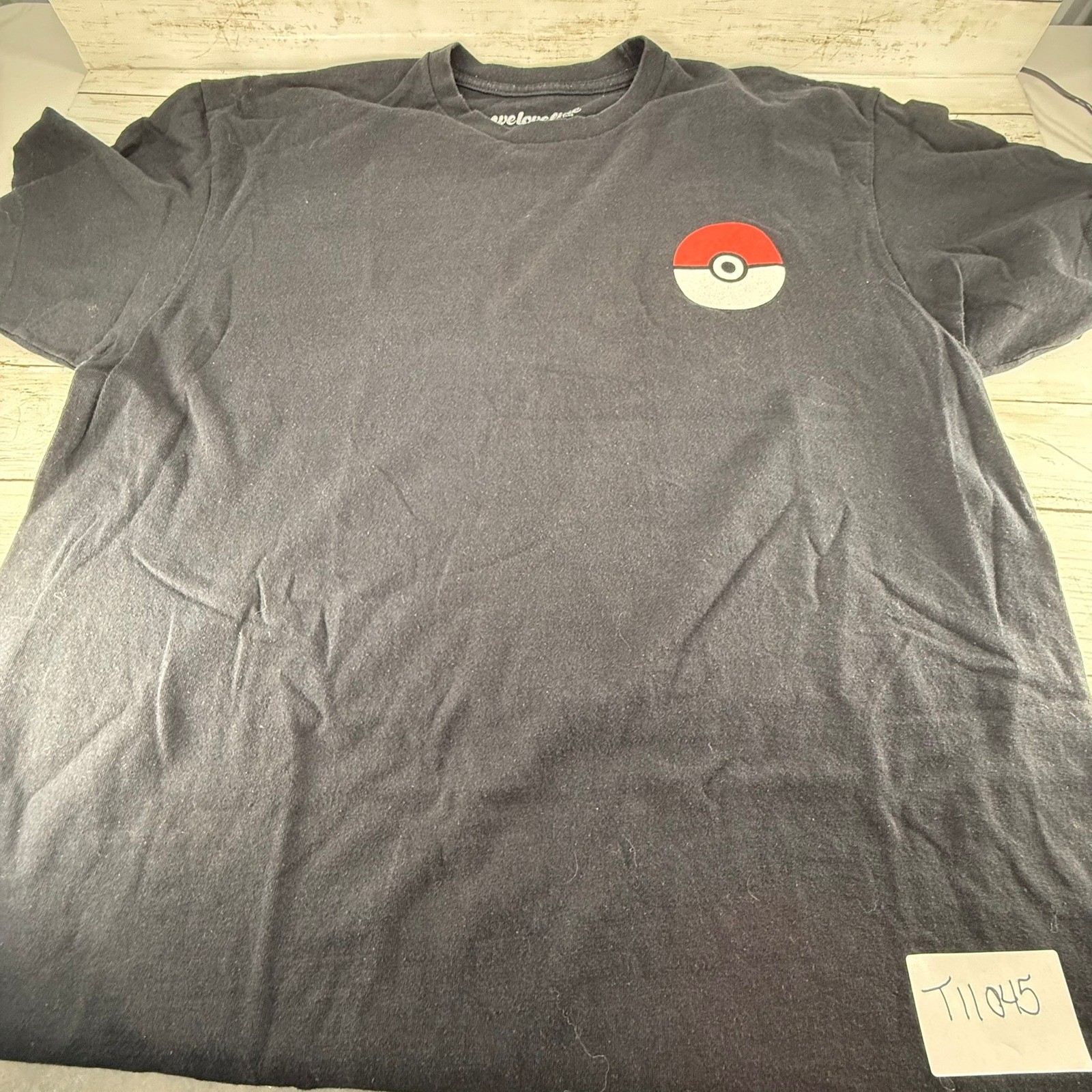 Pokemon WeLoveFine Mens XL Black Poke Ball Graphic T-Shirt 100% Cotton 2016