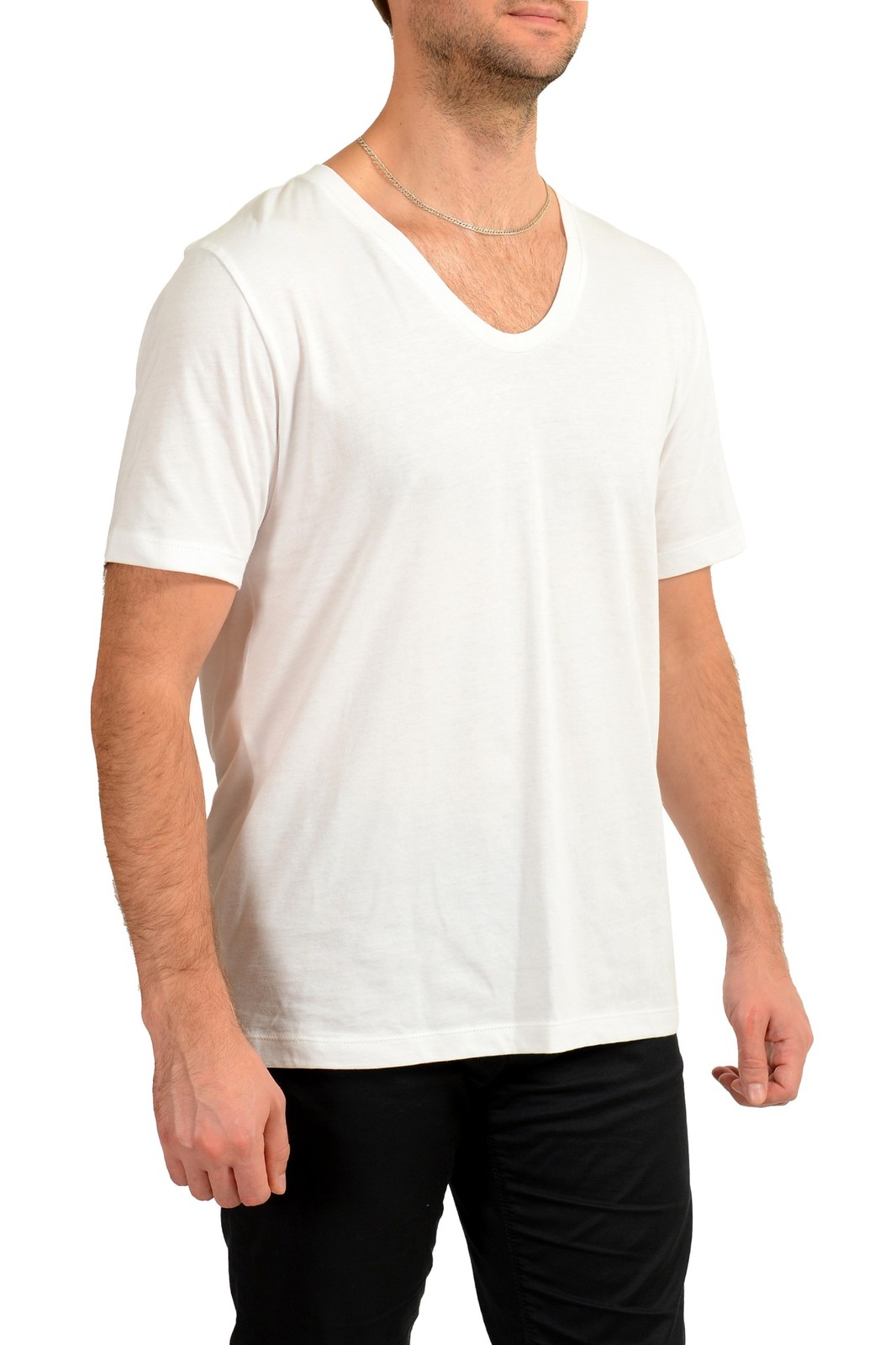Hugo Boss Men’s “Dartin” White V-Neck T-Shirt US 2XL IT 56