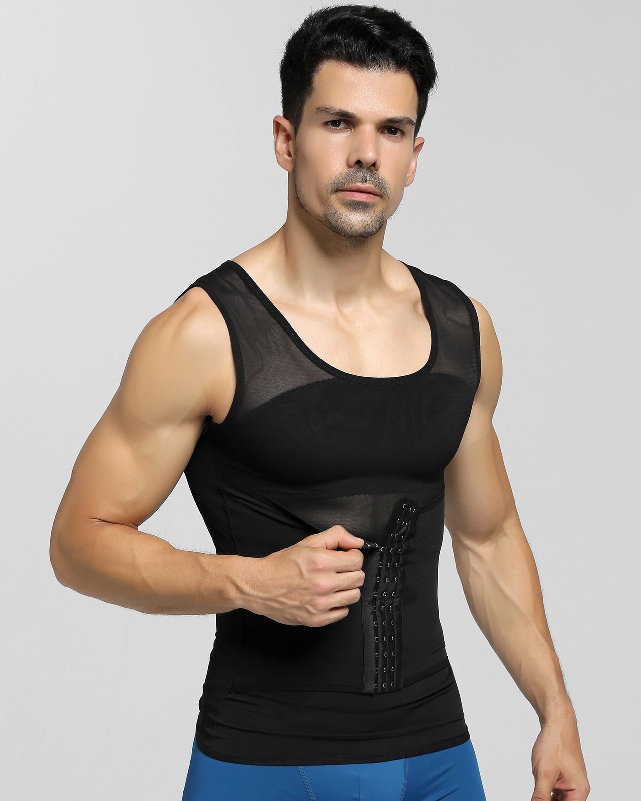Men Compression Shirts Body shaper Tummy Control Underwear Slimming Girdle US