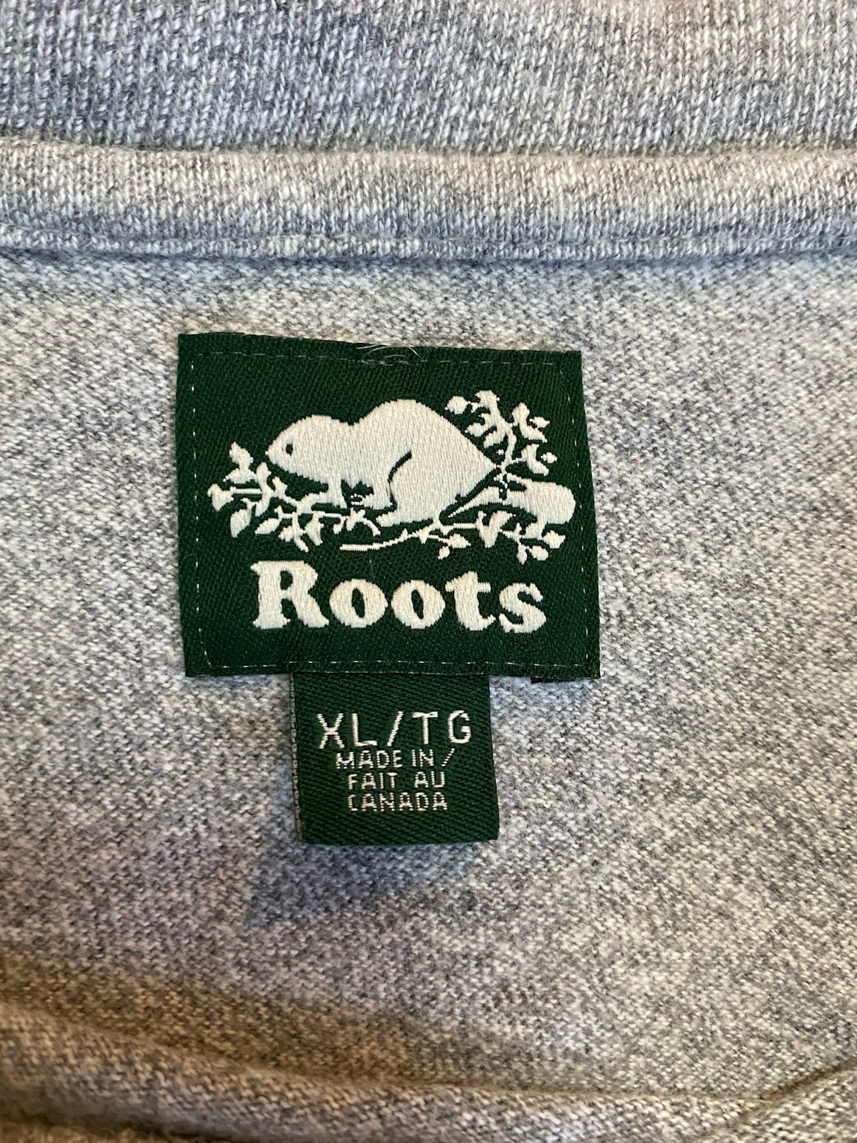 Roots Canada True Strong Free Long Sleeve Shirt Adult Large Gray XL