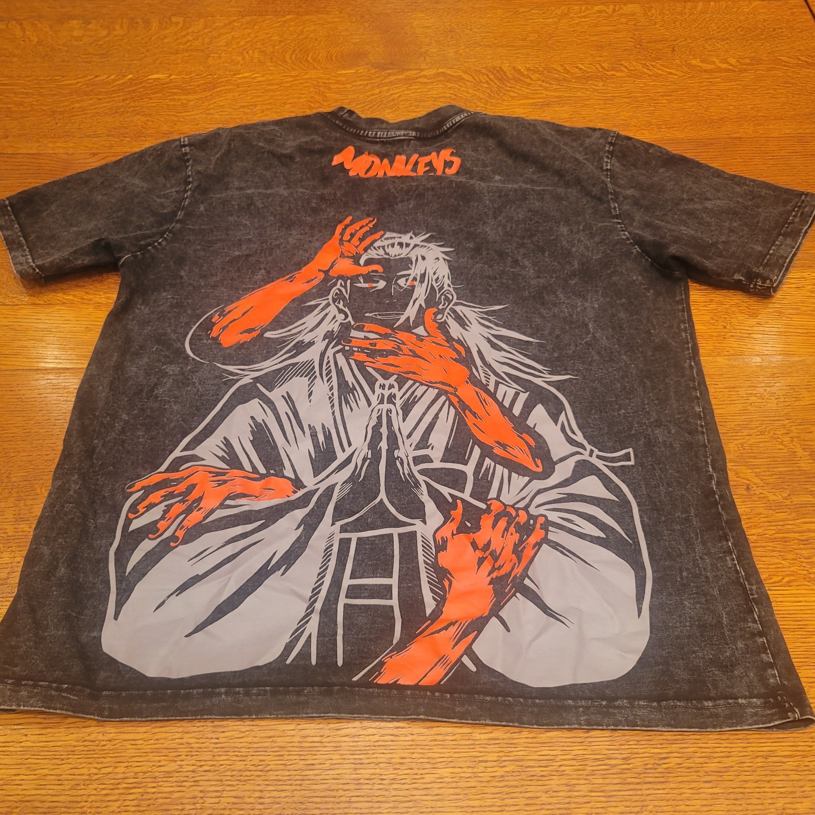 Geto Suguru Monkeys Special Grade Jujutsu Kaisen Washed Graphic Tee Large