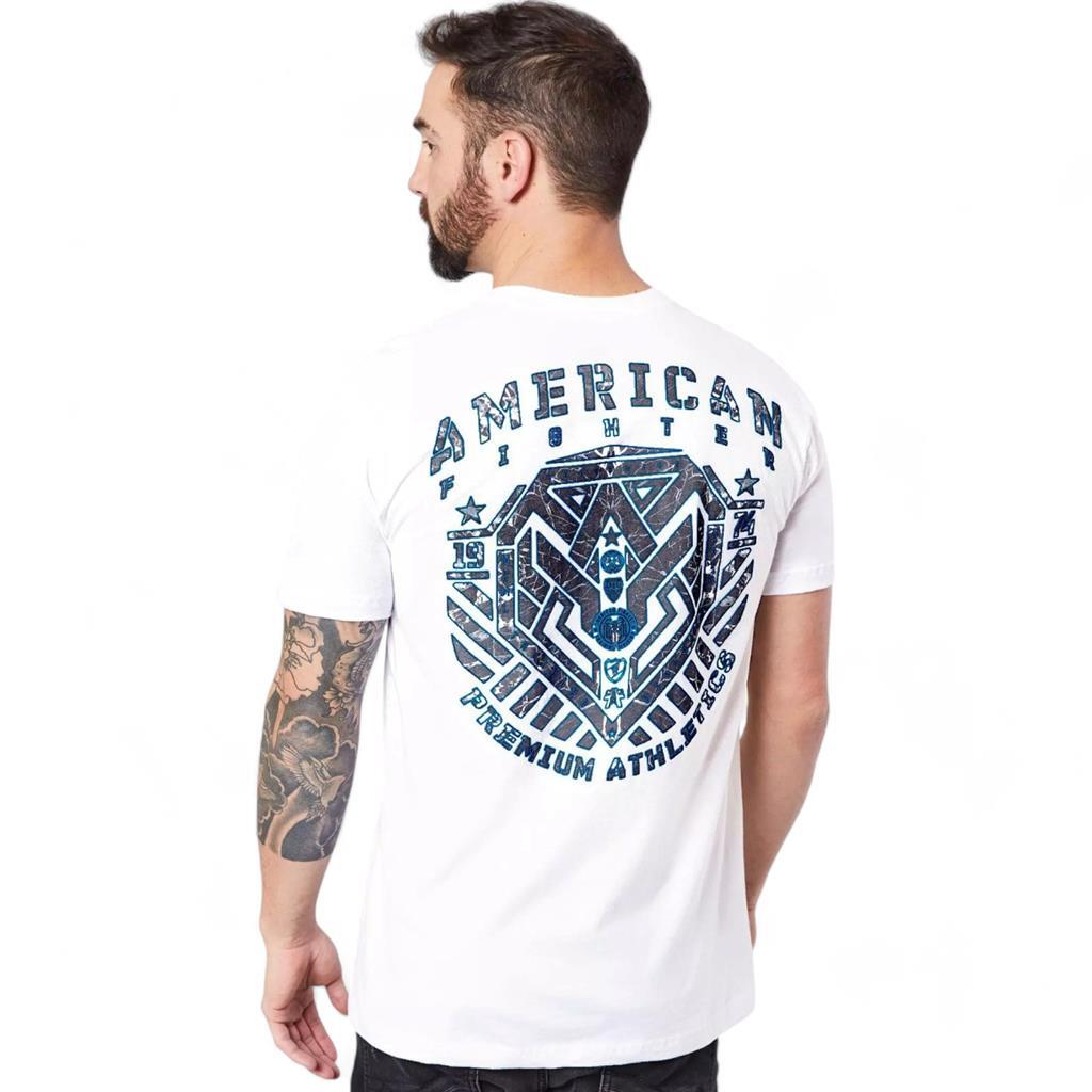 New Men’s American Fighter Premium Athletic MMA White T-Shirt XS-4XL