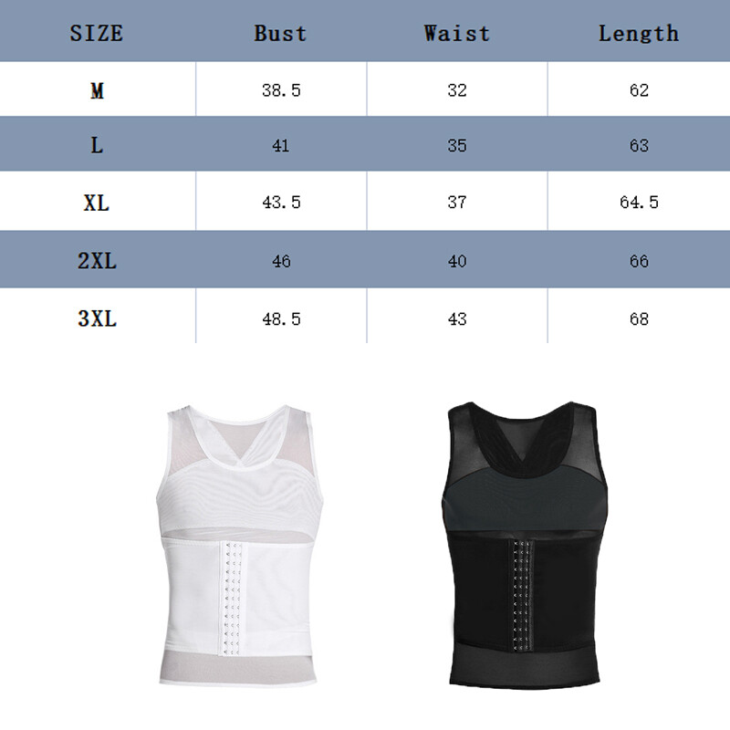 Men Compression Shirts Body shaper Tummy Control Underwear Slimming Girdle US