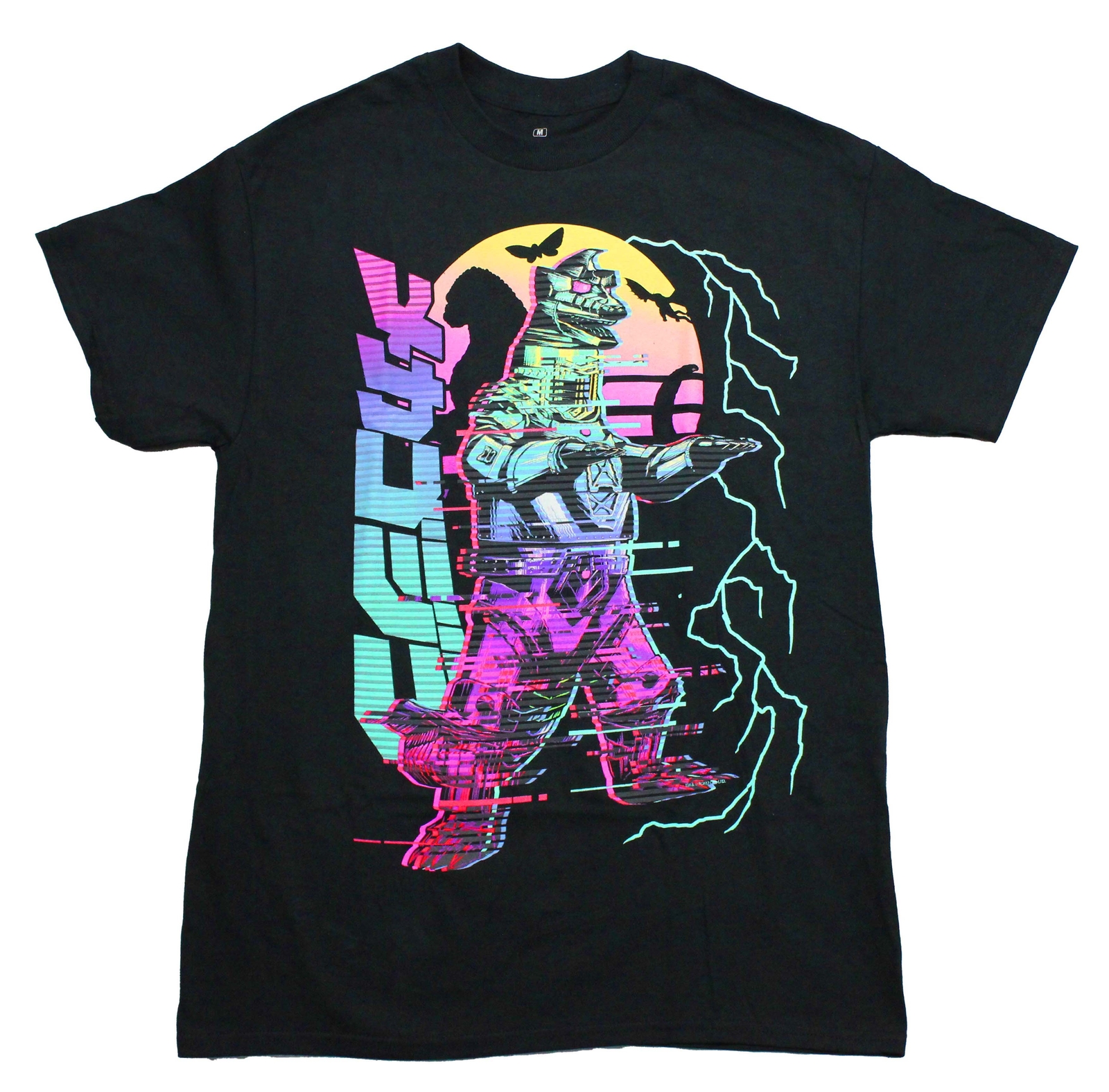 Godzilla MechaGodzilla New Adult T-Shirt – Walking Past Electrified Sunset