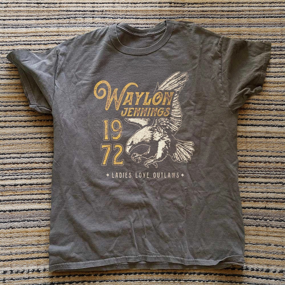 HOT! Waylon Jennings Tour 1972 Rare Charcoal Unisex T-shirt