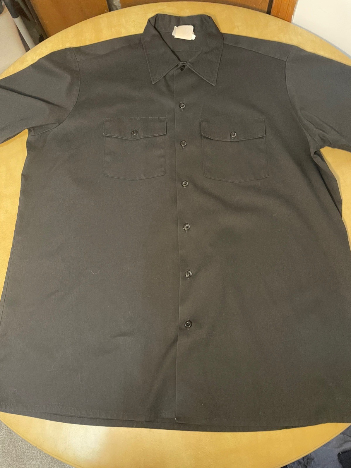 mens dickies work shirt xl all black short sleeve, punk rock, alternative fun