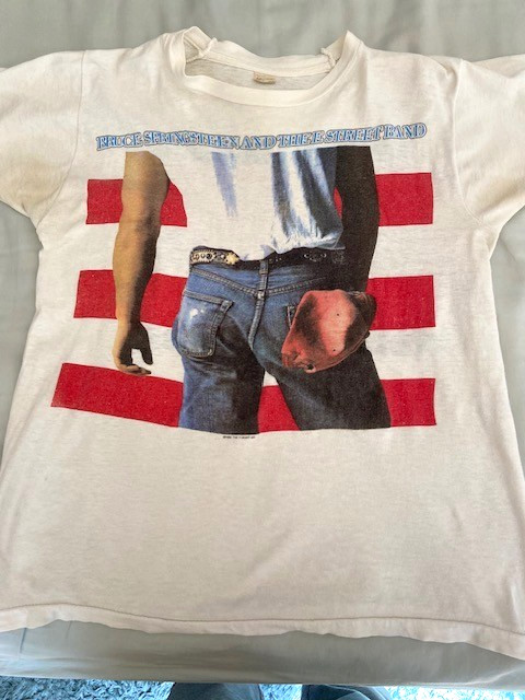 Bruce Springsteen 1984 1985 vtg t shirt Tour Dates Concert Fits S but says M