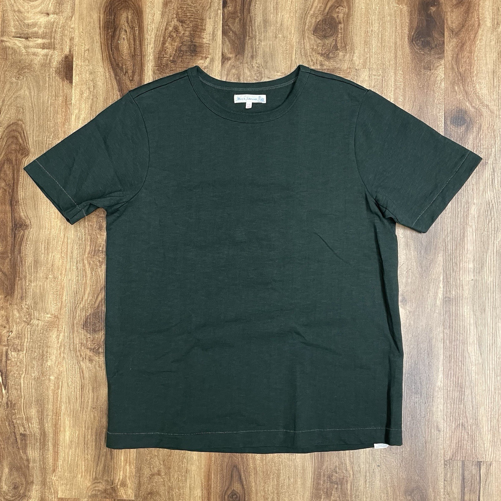 Merz B Schwanen T-Shirt Green Loopwheeled Germany Cotton Men’s 7/XL