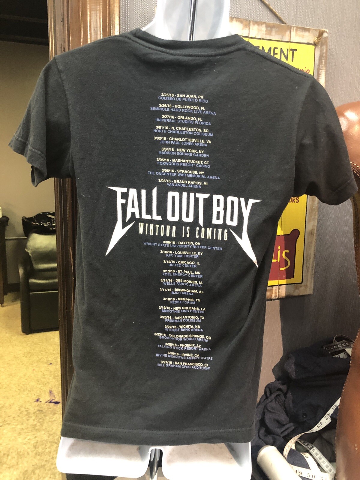 Fall Out Boy 2016 wintour is coming Black Small T-shirt